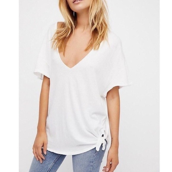 Free People Lily Side Tie T-Shirt - Picture 1 of 5